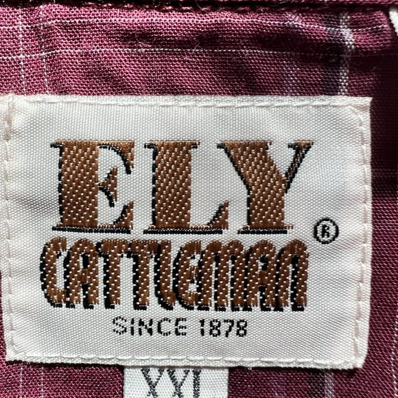 📌Ely Cattleman Men's Long Sleeve Plaid Western Shirt - Picture 11 of 14